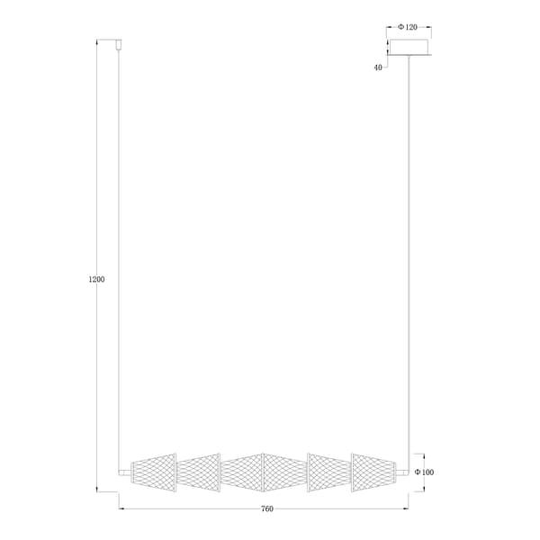 Hængelampe Sansa LED Sort Milagro ML1821