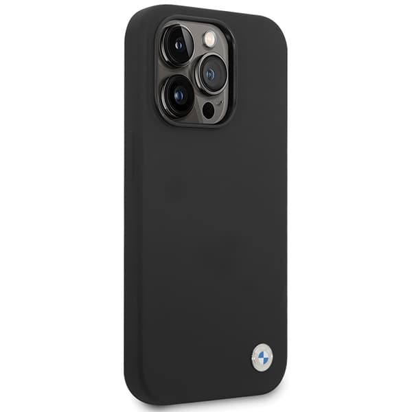 BMW BMHCP15XSILBK iPhone 15 Pro Max 6,7 sort silikone metallogo