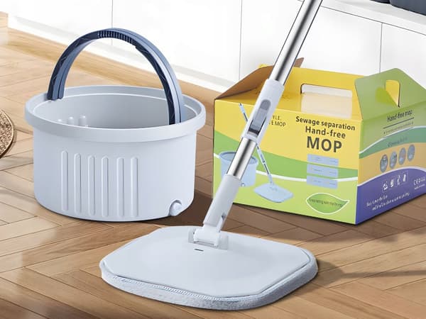 Firkantet moppe med spand (20)