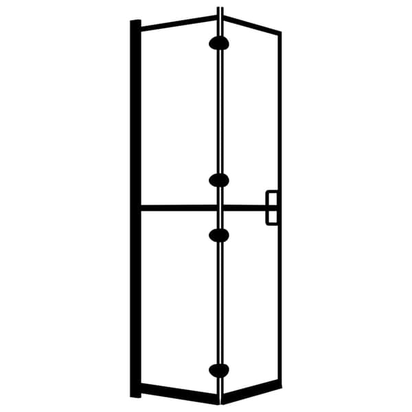 vidaXL foldbar brusekabine, ESG, 80x140 cm, sort
