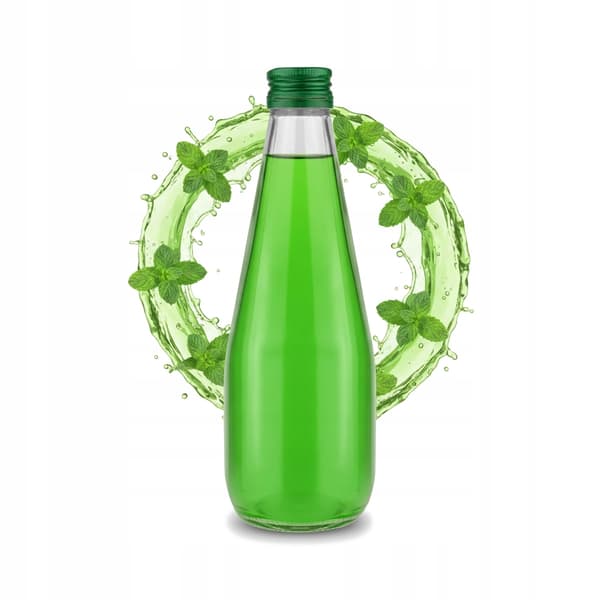 100x GLASFLASKOR DROPLA 330ml för juice, sirap, likör, lemonad, vatten 0,33L