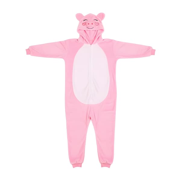 Kigurumi-pyjamas rosa grå storlek 145-155 cm