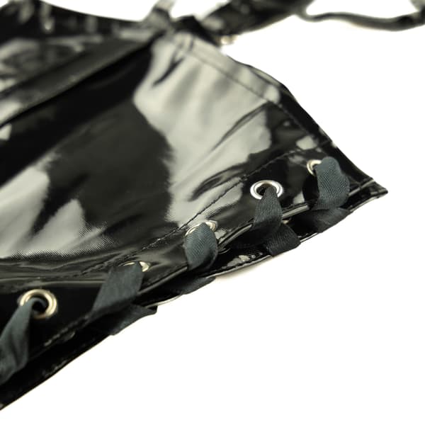 DAMUNDERKLÄDERSET I LATEXHÅLLSBÄLTE