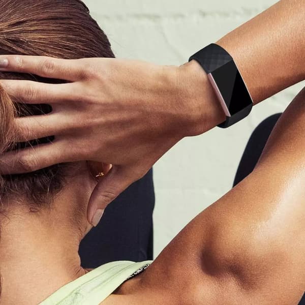 2x Urrem til Fitbit Charge 3/Charge 4 Pink Sort Silikone Sæt