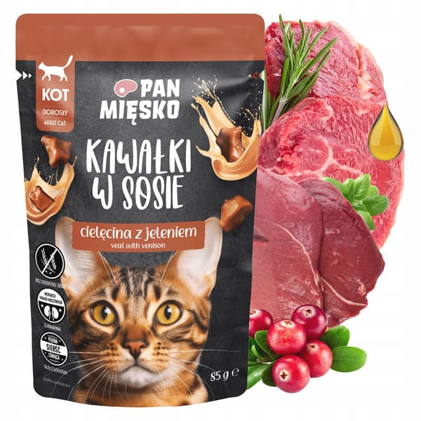 Vådfoder til katte Pan Mięsko MIX OF FLAVORS Voksen 24x85 g