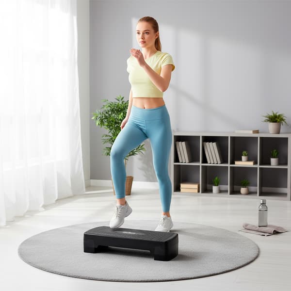 Rebel aerobik stepper med 3 trin 68 cm sort