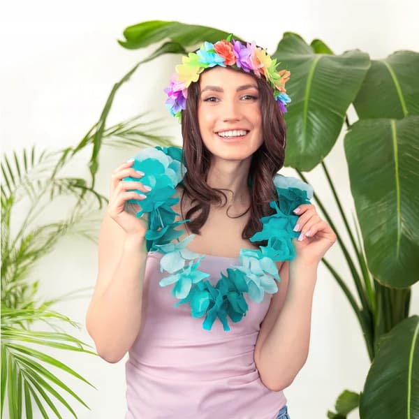 Hawaii elastinen pääpanta värikäillä kukilla