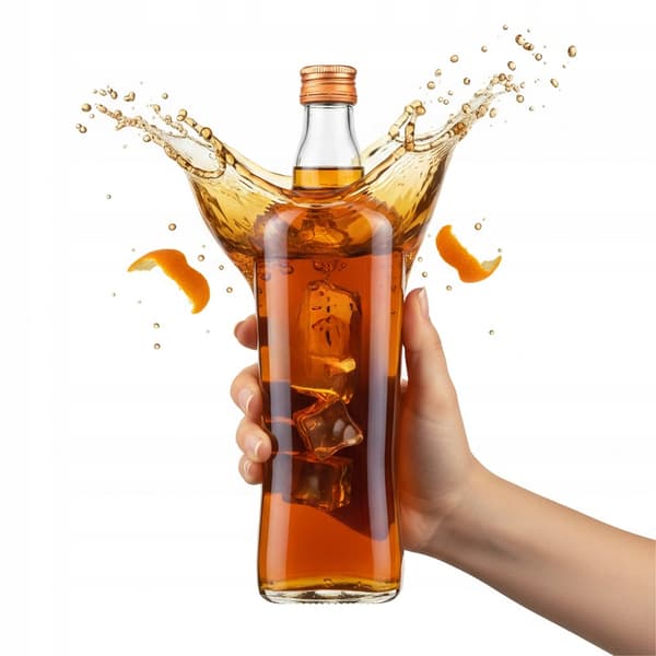 10x Glasflaskor för Likörer DIVA 500ml Presentflaska Juice Vin 0,5l
