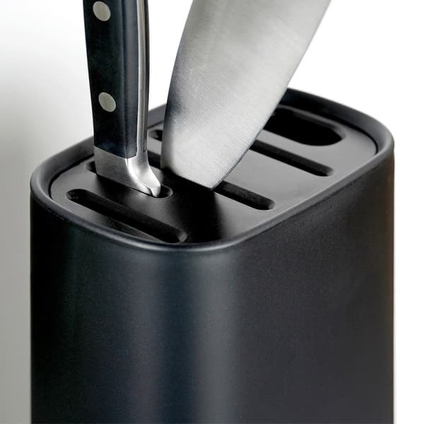 Sort knivholder med rum