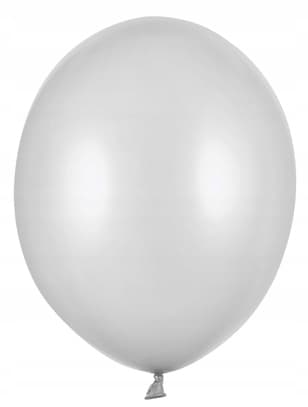 Metalliska silverfödelsedagsballonger 12 cm 100 st.