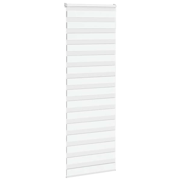 vidaXL Zebrarullgardin, vit, tygbredd 75,9 cm, polyester