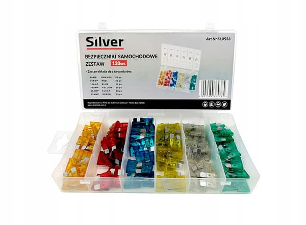 Bilsäkringar set 120 st 5A-30A S10533
