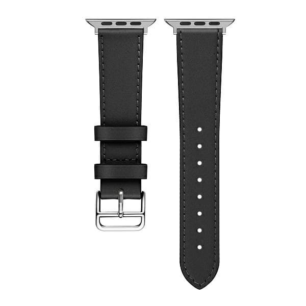 Beline pasek klocka 20mm Hermes läder svart/svart ask