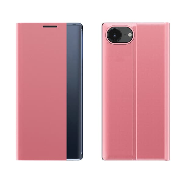 Nyt Sleep Cover med klap og stativ til iPhone 16e - pink
