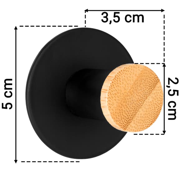 Kovir loft handdukshängare, svart, 2 stycken