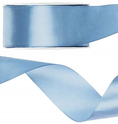 Blått satinband dekorativt bröllopsbandxl 38mm 25m