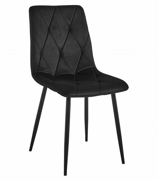Sæt med NP 120x80 Craft Black bord + 4 LIBRA sorte stole