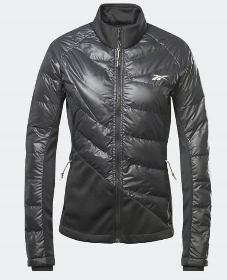 Reebok svart damjacka med dragkedja och logotyp XL