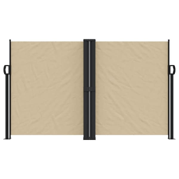 vidaXL Utdragbar sidomarkis beige 140x1200 cm