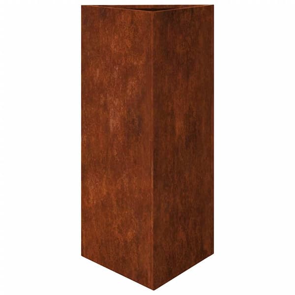 vidaXL Trädgårdskrukor, 2 st, Triangulära, 40x40x75cm, Cortenstål