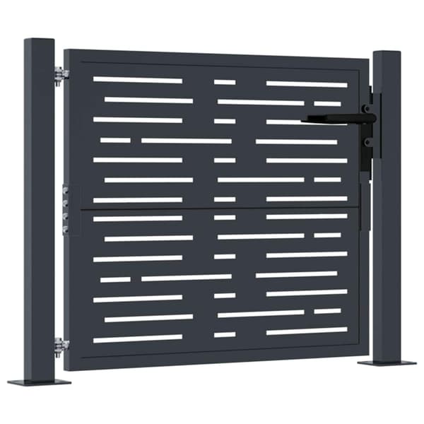 vidaXL havelåge, antracit, 105x80 cm, stål, rektangulær