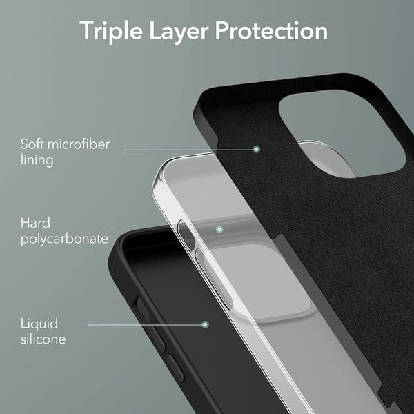 ETUI TIL APPLE IPHONE 13 PRO MAX 6,7" FORSTÆRKET SORT MAT BAGSIDER