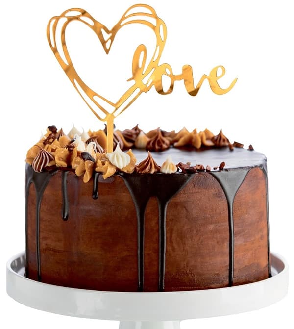 Kærlighedshjertekagetopper Gylden Valentinsdag