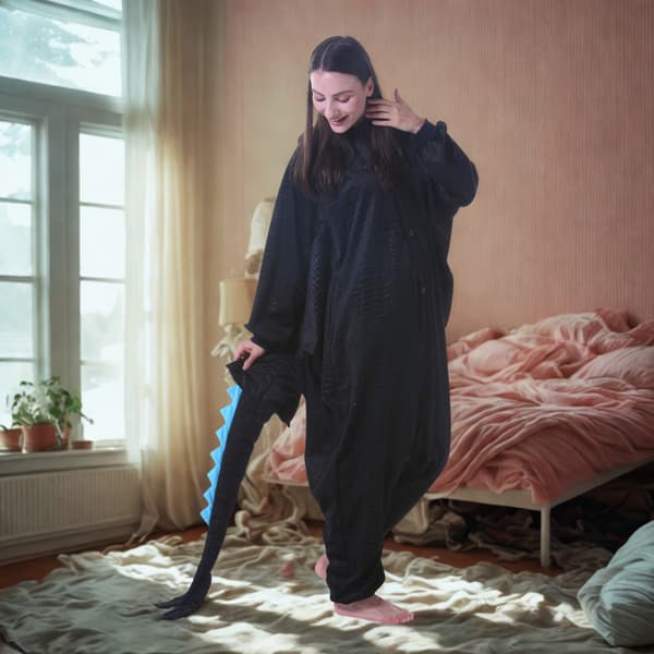 Kigurumi-pyjamas Tandlös Blå S: 145 - 155cm