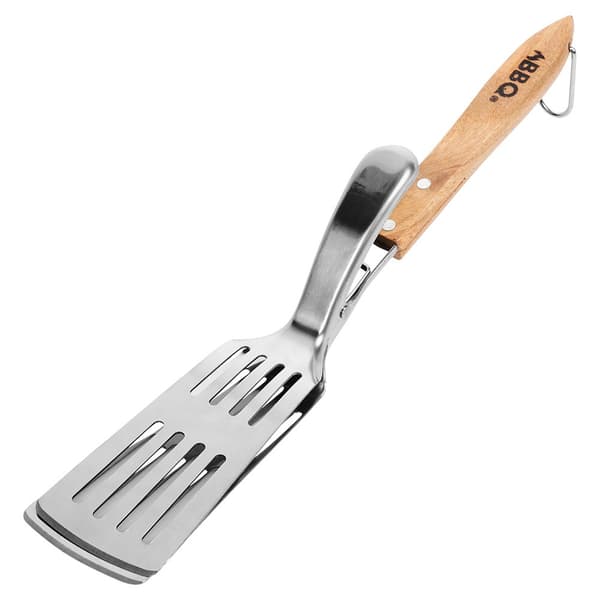 Grillspatel og tænger 2-i-1 stål 40 cm