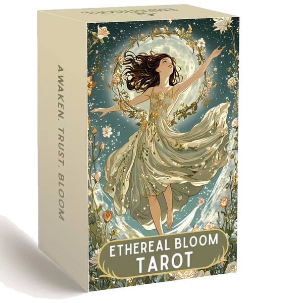 Tarotkort med tema Ethereal Bloom Tarot 78 kort