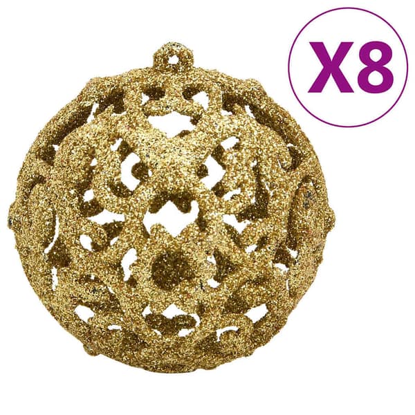vidaXL 112-delars julgransprydnaderset, röd, grön och guld