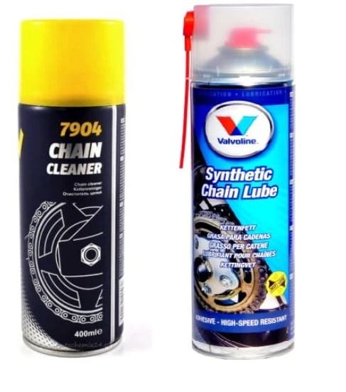 Kædesmøremiddelsæt Mannol Cleaner 7904 + Valvoline Kædesmøremiddel