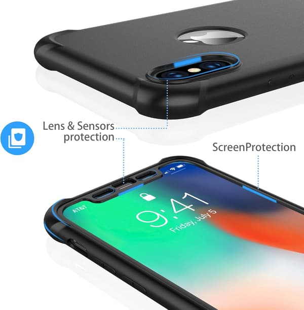 LASINEN TAKAKUORI IPHONE XS MAX 6.5' MUSTA