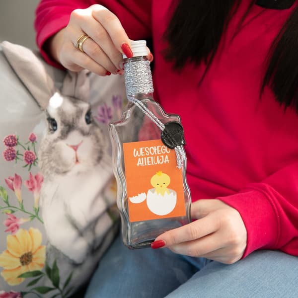 5x Flaskor för PÅSKLIKÖR Presentflaska FALA 500ml dekorerad 0,5l