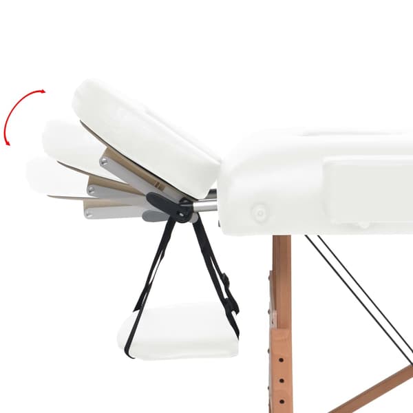 vidaXL foldbar massagebriks 10 cm tyk 2-zoner hvid