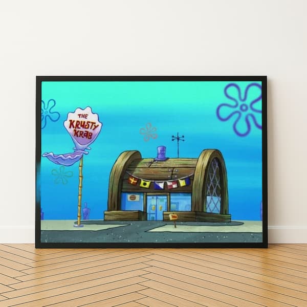 MÅLNING MED SIFFROR Bilder att måla SvampBob Krusty Krab 50x40 cm