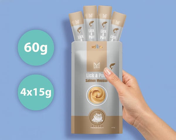 Kattgodis - Lick & Purr: Laxmousse Mersjö 60g