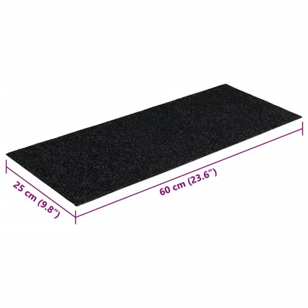 vidaXL selvklæbende trappetrin, 15 stk., 60x25 cm, sort