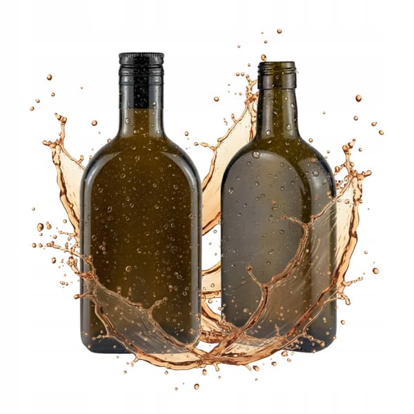 50x ROMflaskor 350ML för alkohol, likör, rom, olivolja, kork 28x38