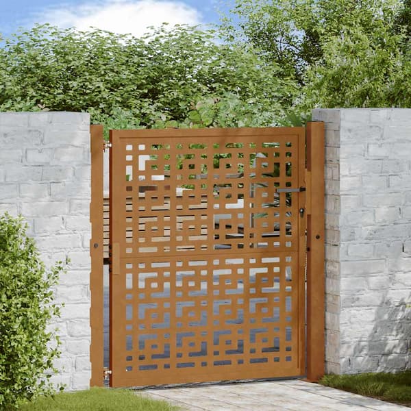 vidaXL havelåge 105x105 cm rustfri stål krydsmønster