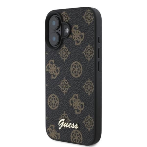 Guess Peony Script MagSafe - iPhone 16-skal (svart)