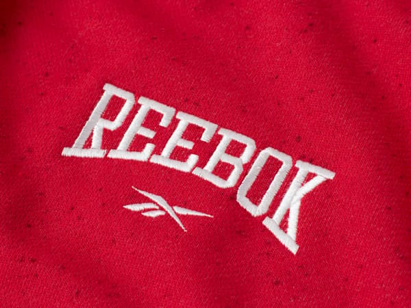 Reebok herr röd långärmad sweatshirt logotyp M