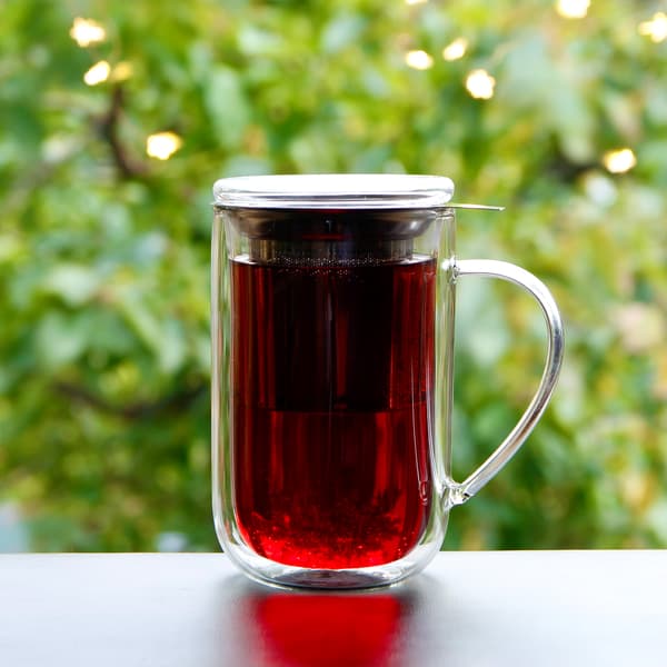 VINTERTEMUGG THERMOGLAS MED TEGRYCK OCH STÅLSIL
