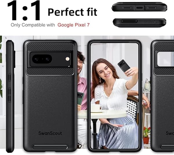 FODRAL TILL GOOGLE PIXEL 7 STÄNGT SVART