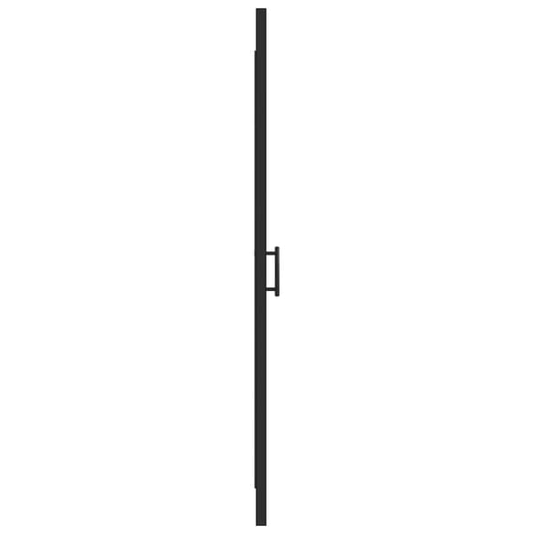 vidaXL Duschdörr, 91x195cm, härdat halvfrostat glas, svart