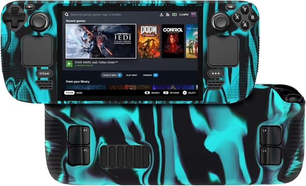 VALVE STEAM DECK 2021 -KOTELO, SILIKONI, MUSTA, SININEN
