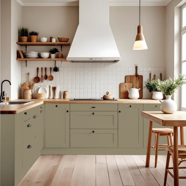Färg för köksfrontar grågul RAL7034 satin 1L