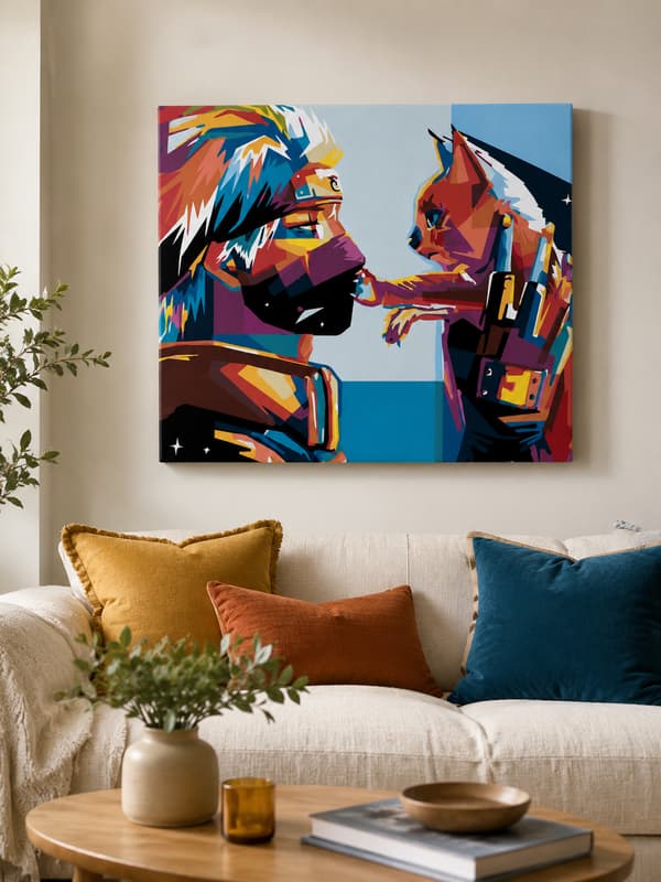 Målning med siffror Anime Naruto med katt 50x40 cm