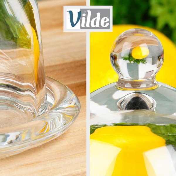 Glasbeholder til citron 9,5x9,5 cm