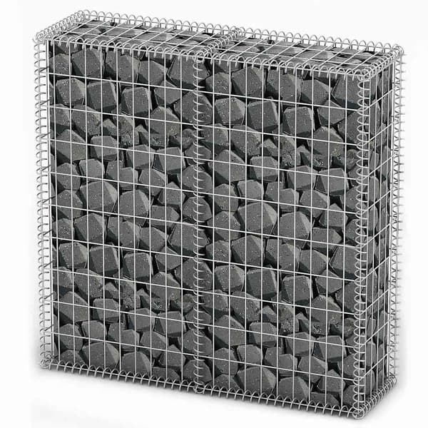 vidaXL Gabionkorg med lock galvaniserad tråd 100x100x30 cm